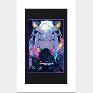 Anime Cat Girl | Quality Anime Design | Chibi Cat Girl Miaw | Manga Anime Art Posters and Art